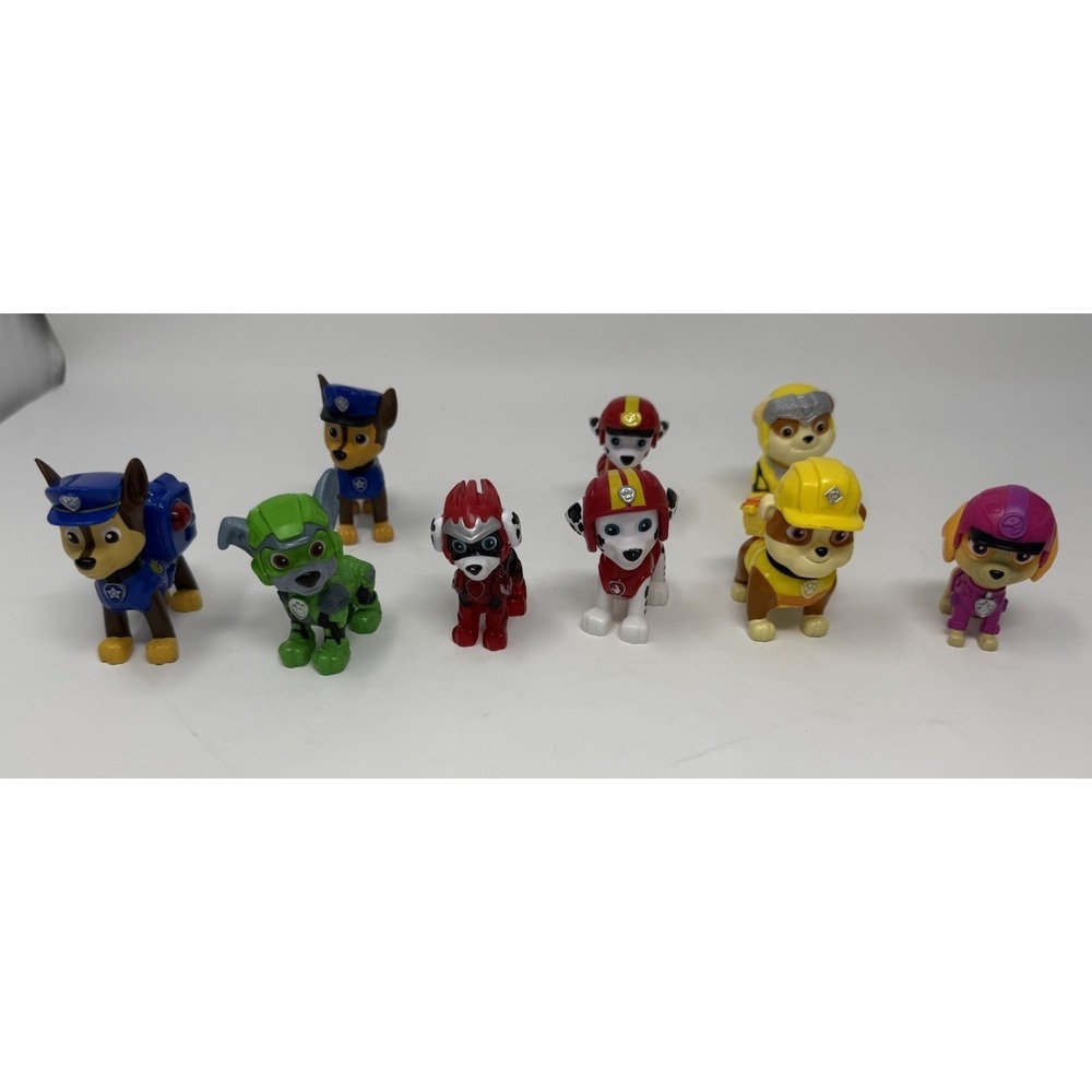 Paw Patrol Toy Action Figures Spin Master Marshall Skye Rubble Chase Lot of 9 - Picture 3 of 4